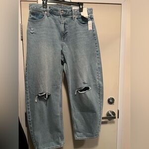 GAP Light Blue High Rise Barrel Jeans